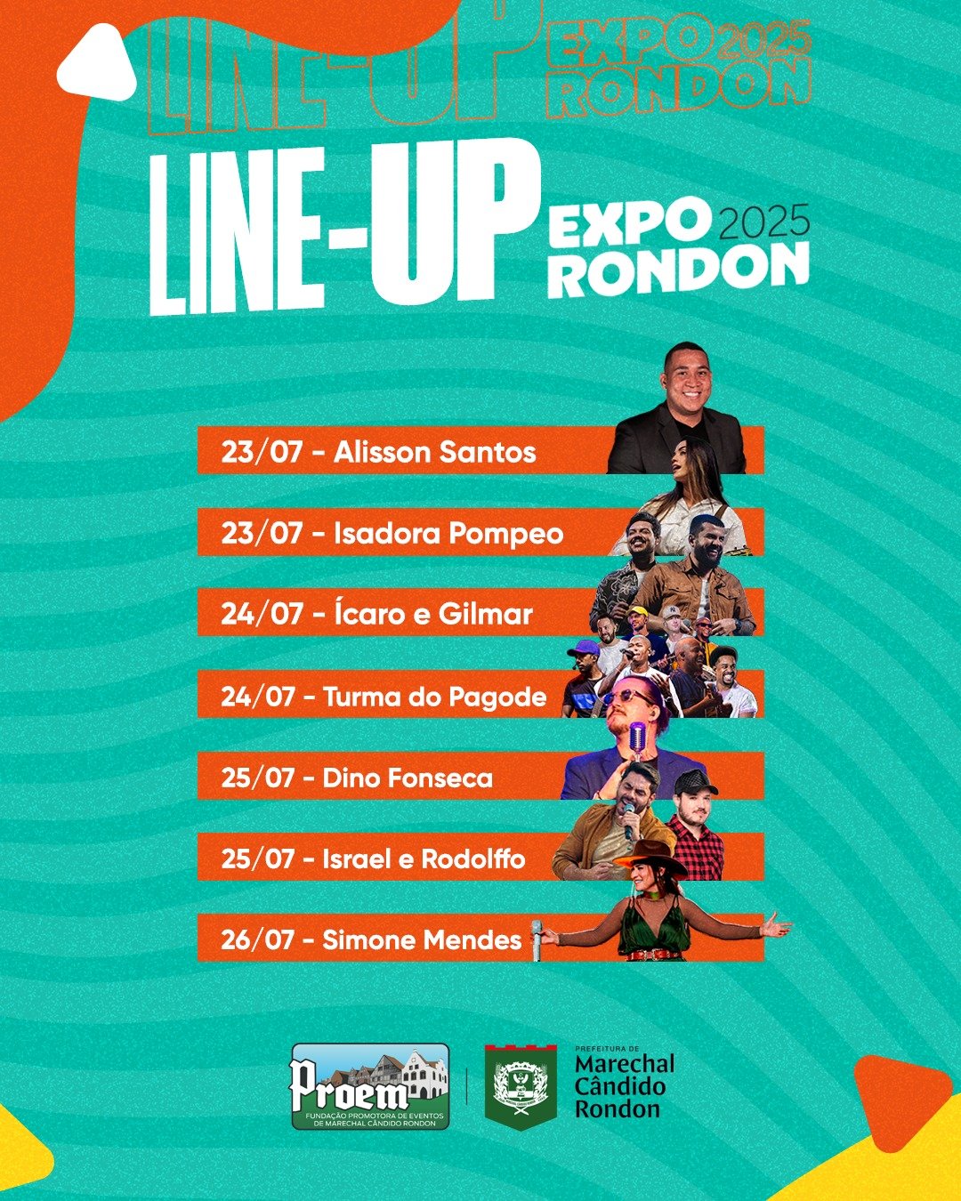 Expo Rondon 2025: Programação de shows